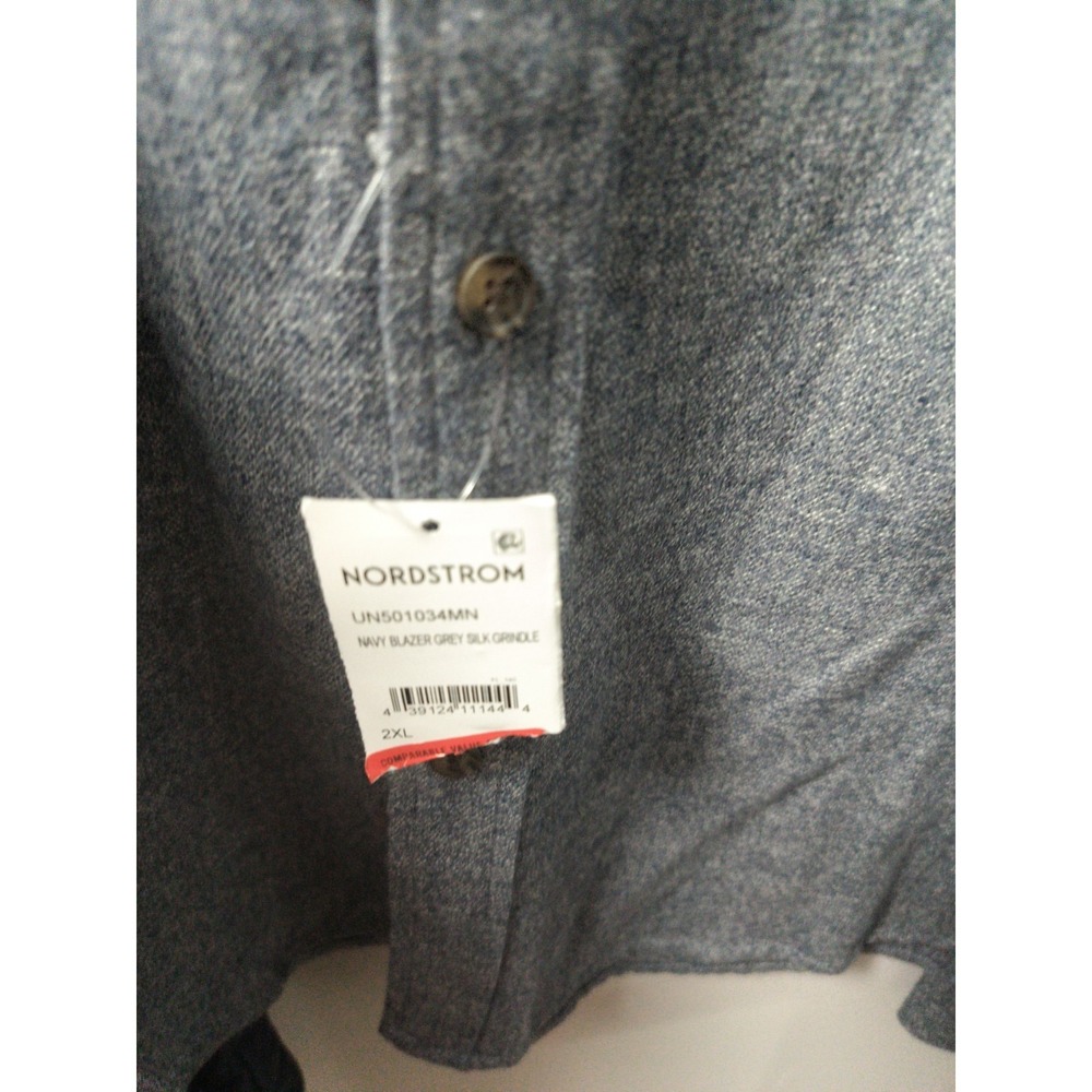14th And Union Button Up Shirt | Size 2XL  Navy Gray Cotton Blend NWT - Picture 6 of 7